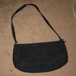 Plain black small handbag